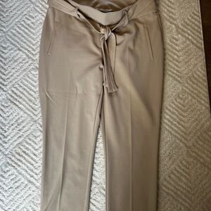 Jules & Leopold Tie-Waist Trousers in Taupe